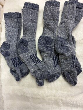 Avalanche Heathered Navy Crew Socks - Pack of 4